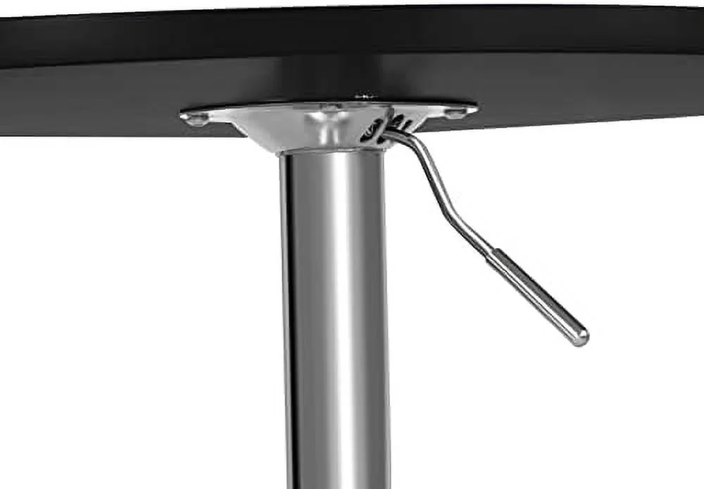 xrboomlife 23.5'' Round Adjustable Height Wood  Pub Table Adjustable Range 27.5"-36" Living Room Dining Room  Cocktail Table (White Black)