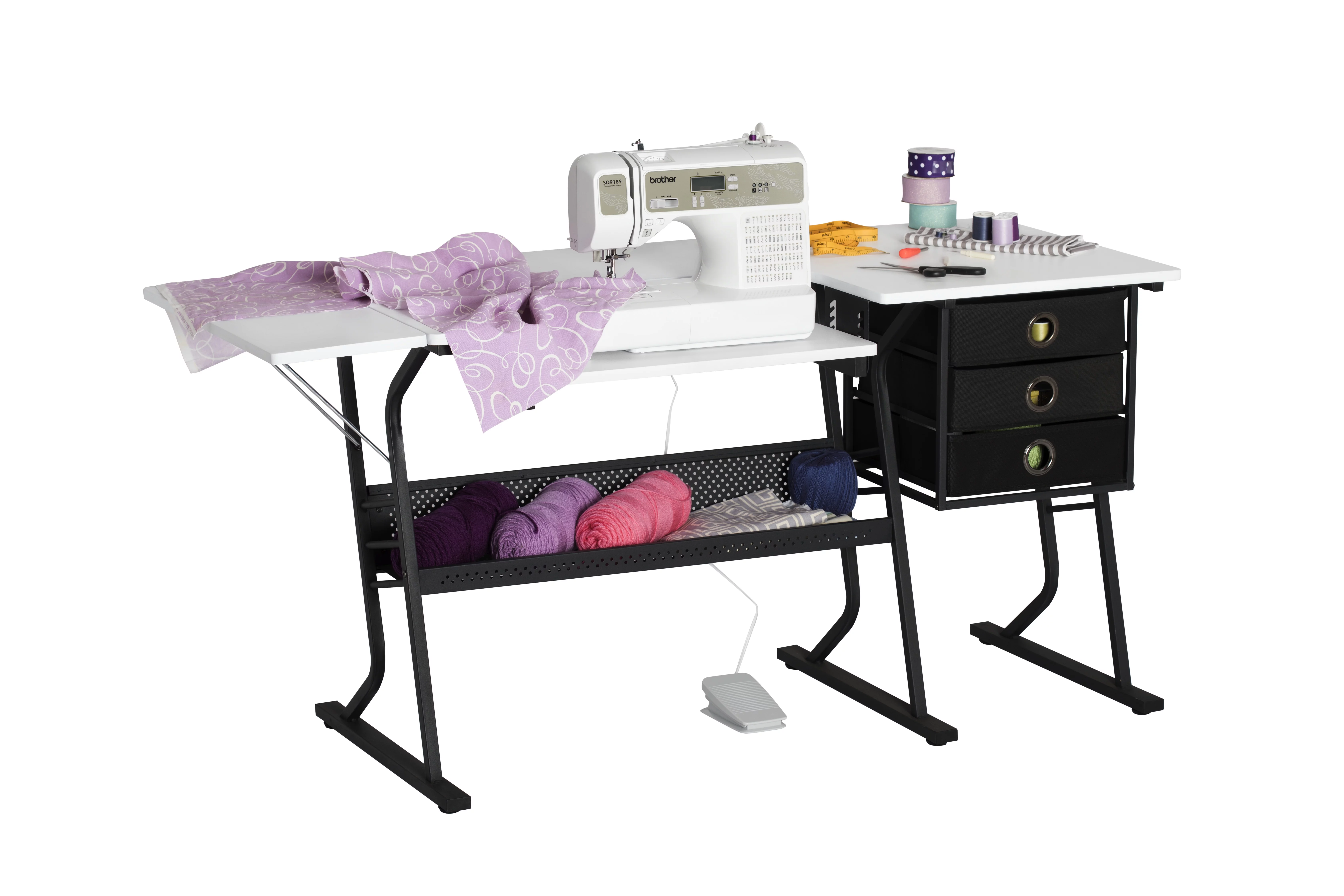 Sew Ready Eclipse Sewing / Hobby Center in Black/White #13362