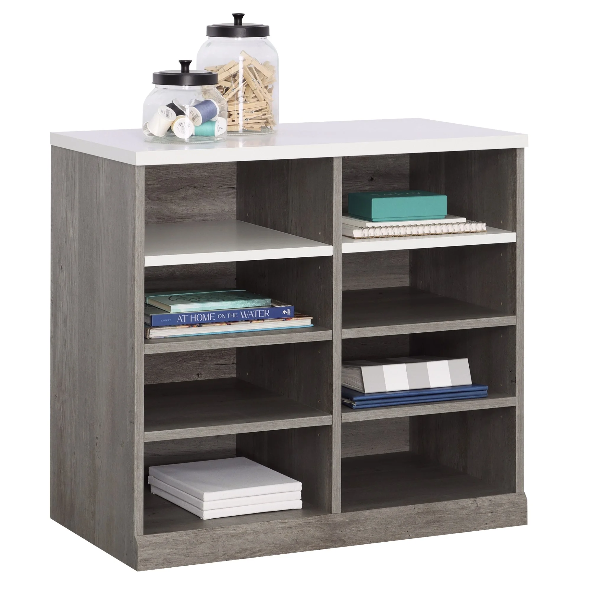 Sauder Craft Pro Series ® Craft/Sewing Cubby Cabinet in Mystic Oak