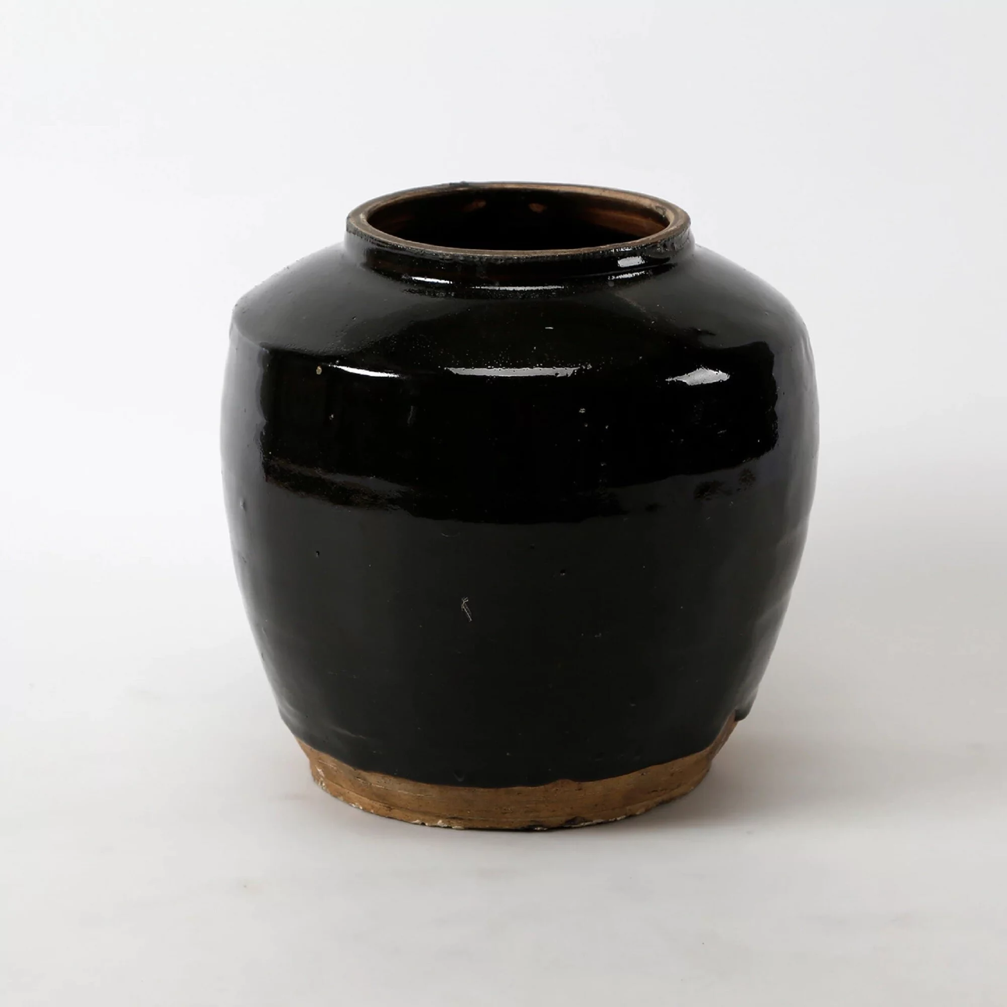 Artissance  Medium Vintage Oil Pot With Black Glaze, 8 Inch Tall (Size & Finish Vary)