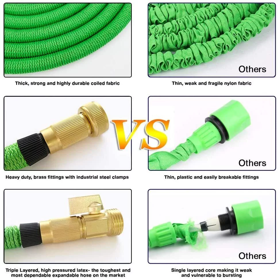 4X Stronger 100ft Garden Hose Expandable Heavy Duty Flexible Water Hose 3/4