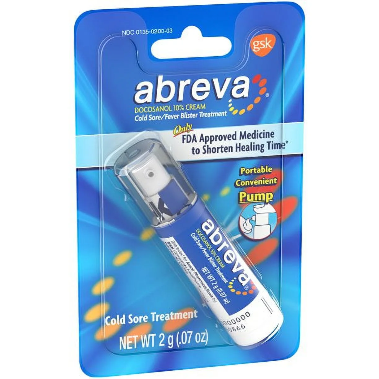 Abreva Cold Sore/Fever Blister Treatment 2 g (Pack of 2)