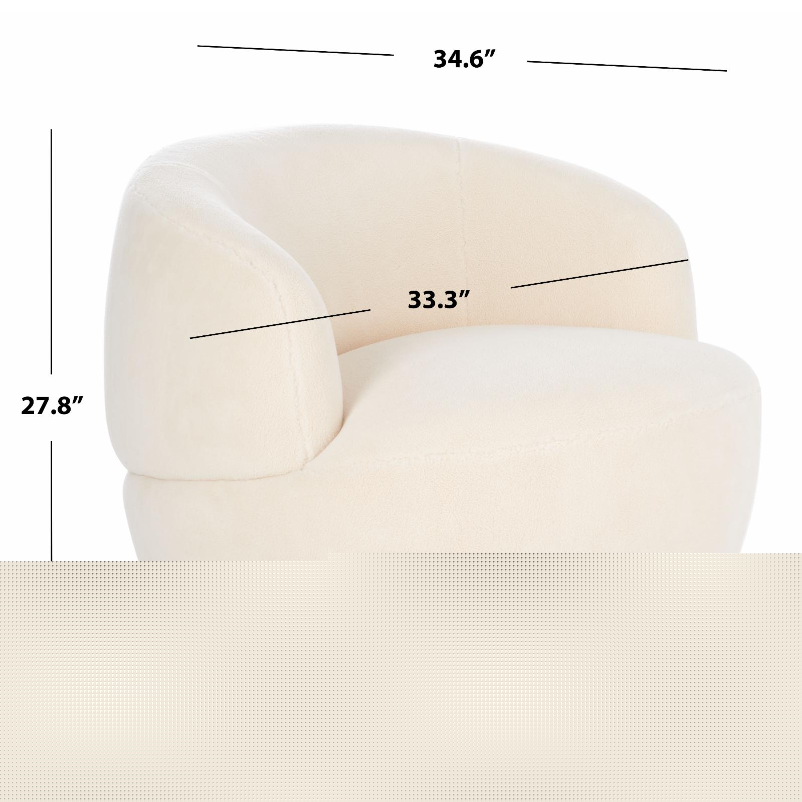 Safavieh Flynn Faux Lamb Wool Swivel Chair