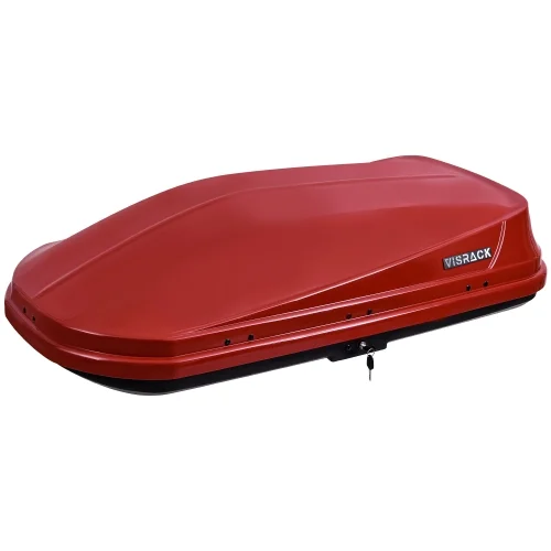 Hard Shell Roof Cargo Carrier with Security Keys, Roof Box, Cargo Box, 62 (L) x 31 (W) x 15(H) Inches, 14 Cubic Feet (Tool-Free Install), RED