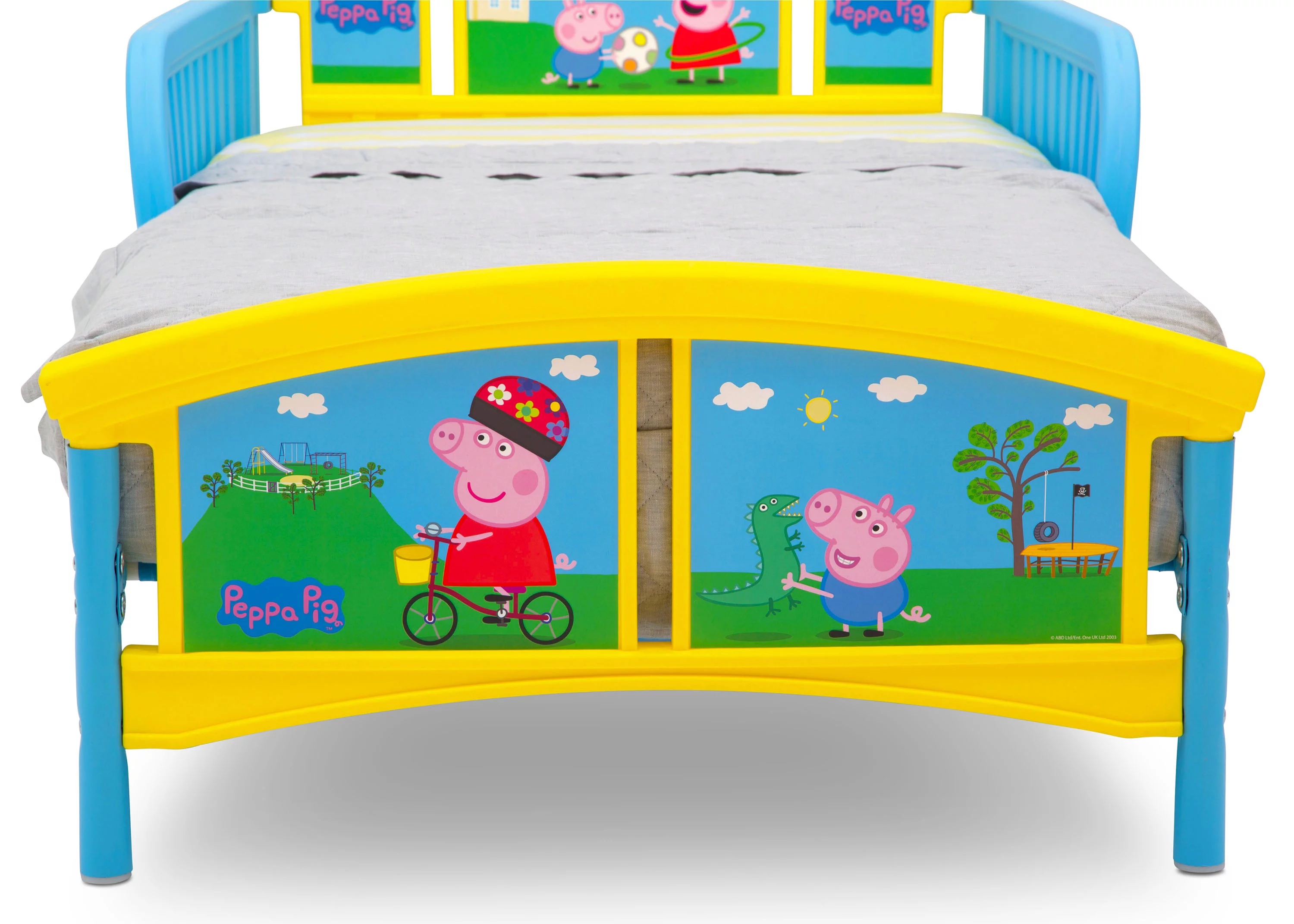 Delta Children Peppa Pig Plastic Toddler Bed, Blue and Yellow
