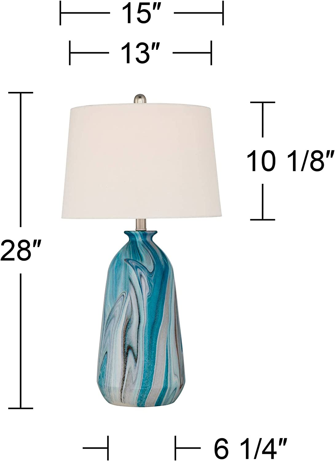 360 Lighting Carlton Modern Coastal Table Lamps 28