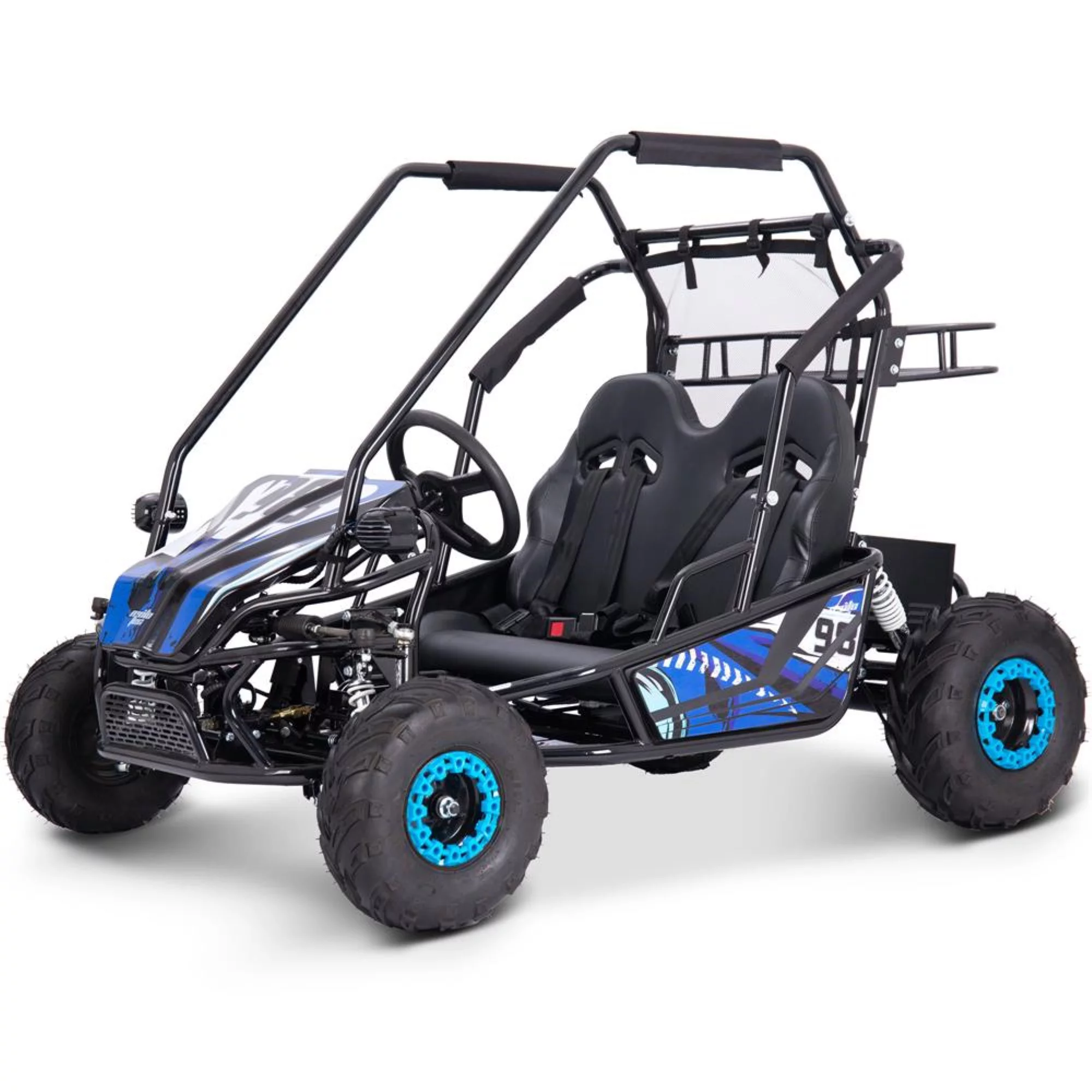 MotoTec MT-Mud-XL-72v-2000w-Blue Mud Monster XL 60v 2000w Electric UTV Full Suspension, Blue