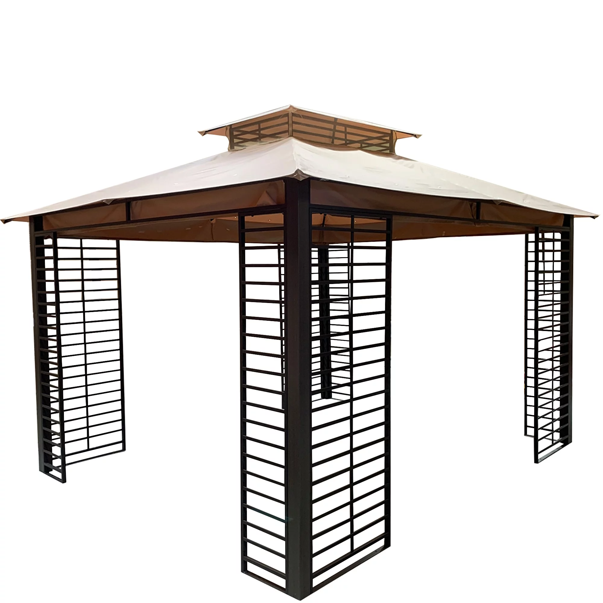 Garden Winds Replacement Canopy Top Cover and Netting Set for Planter Box Gazebo - Riplock 350