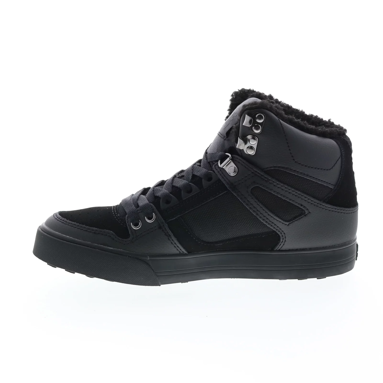 DC Men's Pure High-Top Winter Shoes - Black/Black/Black - 8