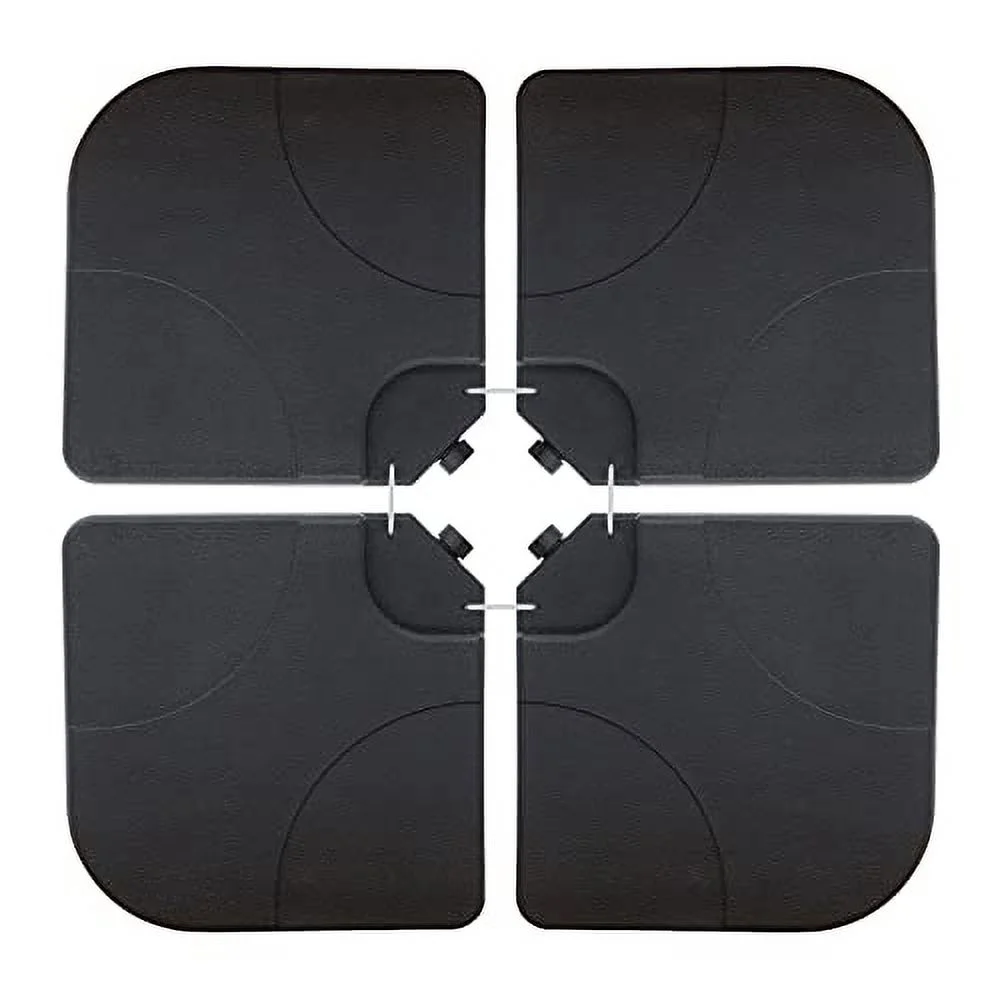 COBANA 4-Piece Cantilever Offset Patio Umbrella Base, Easy Filling Umbrella Stand Weights, Water/Sand Filled, Max 170lbs