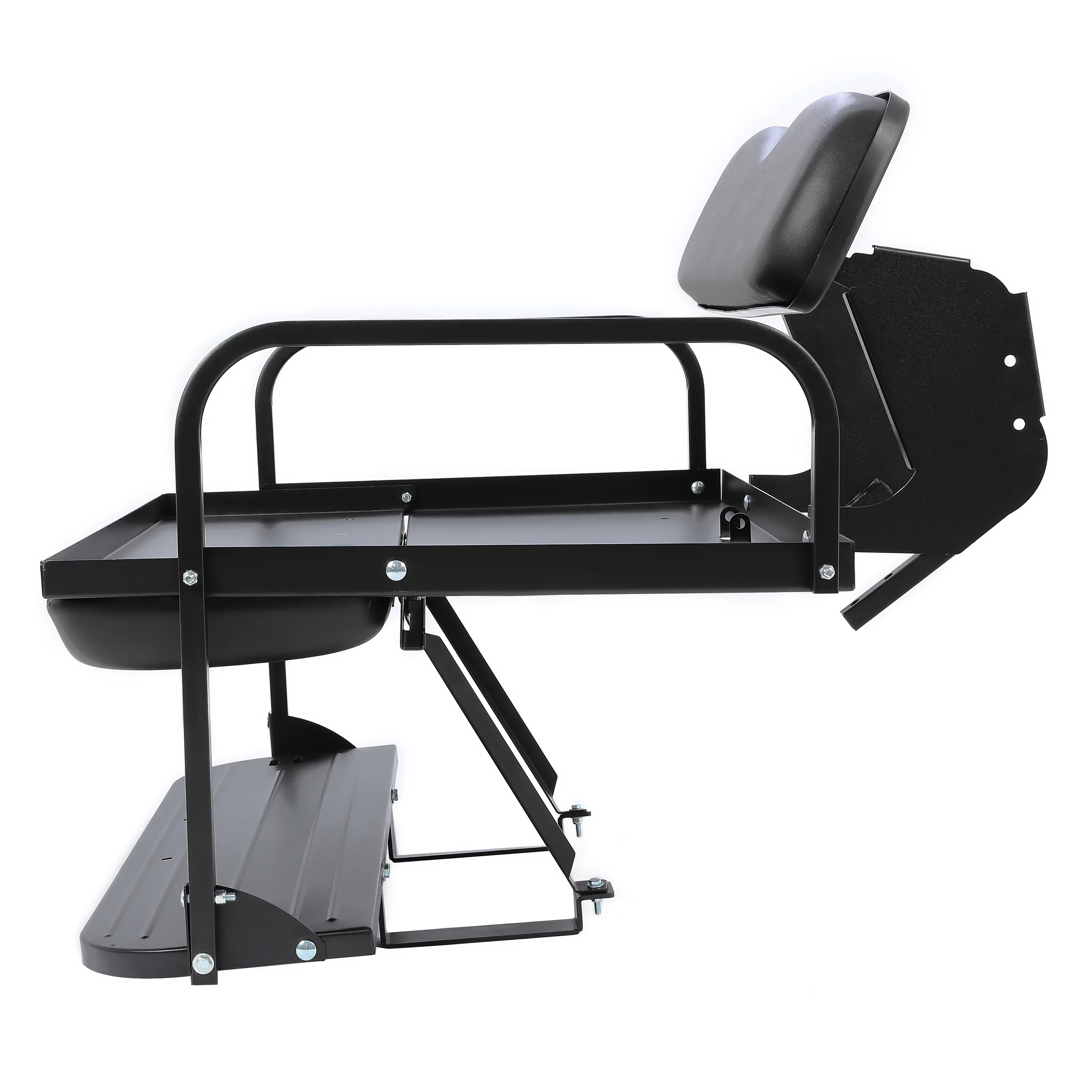 Kojem Golf Cart Rear Seat for Yamaha G14 G16 G19 G22 Flip Folding Rear Back Seat Kit Black Steel Frame Synthetic Leather Seat