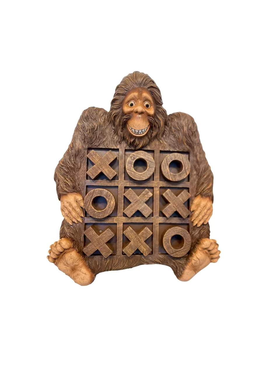 Pine Ridge Bigfoot Tic Tac Toe - Indoor Outdoor Game For Kids And Adults, Rustic Cabin Board Games, Coffee Table Decor