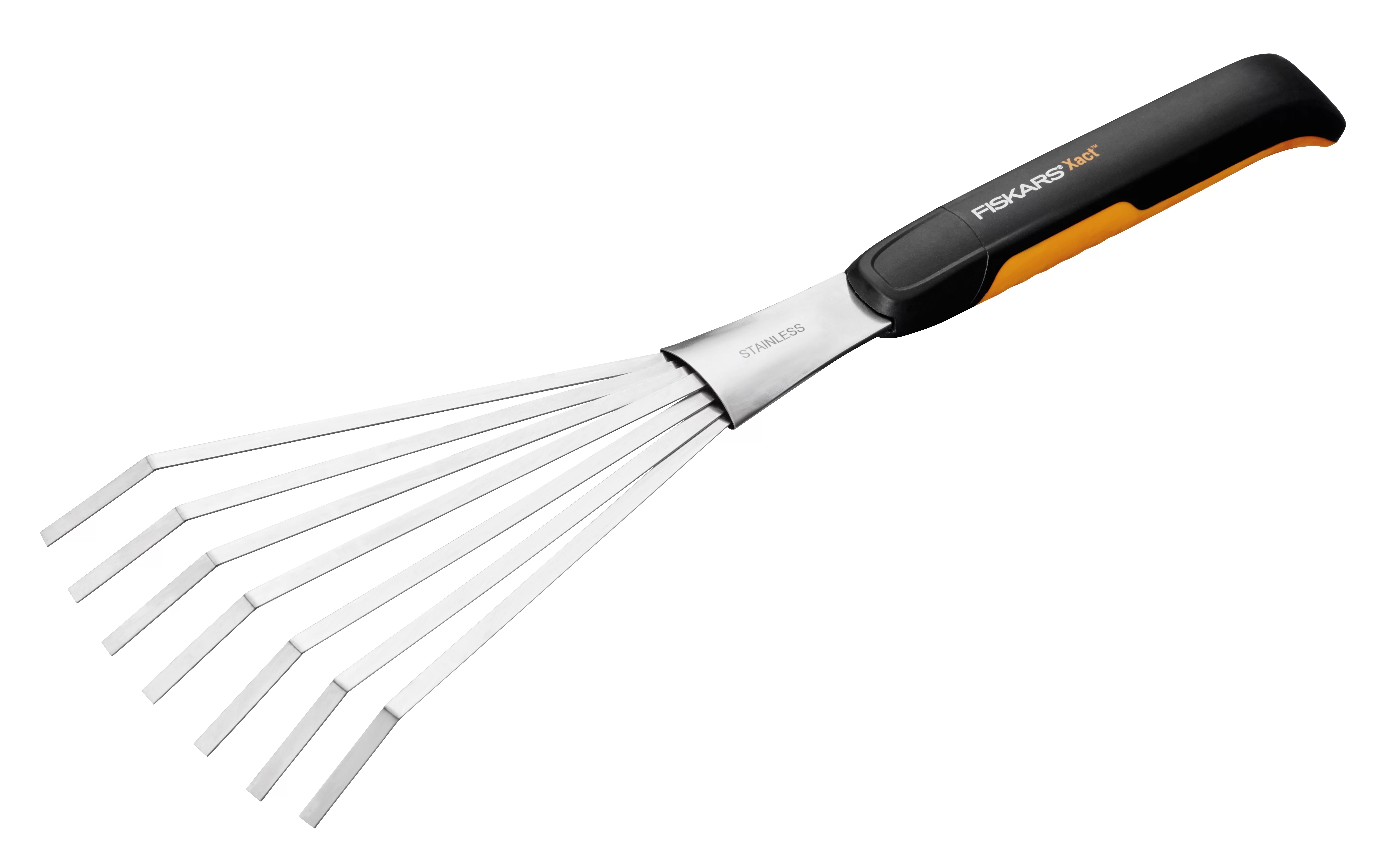 Fiskars Xact Hand Rake Garden Tool with SoftGrip Handle