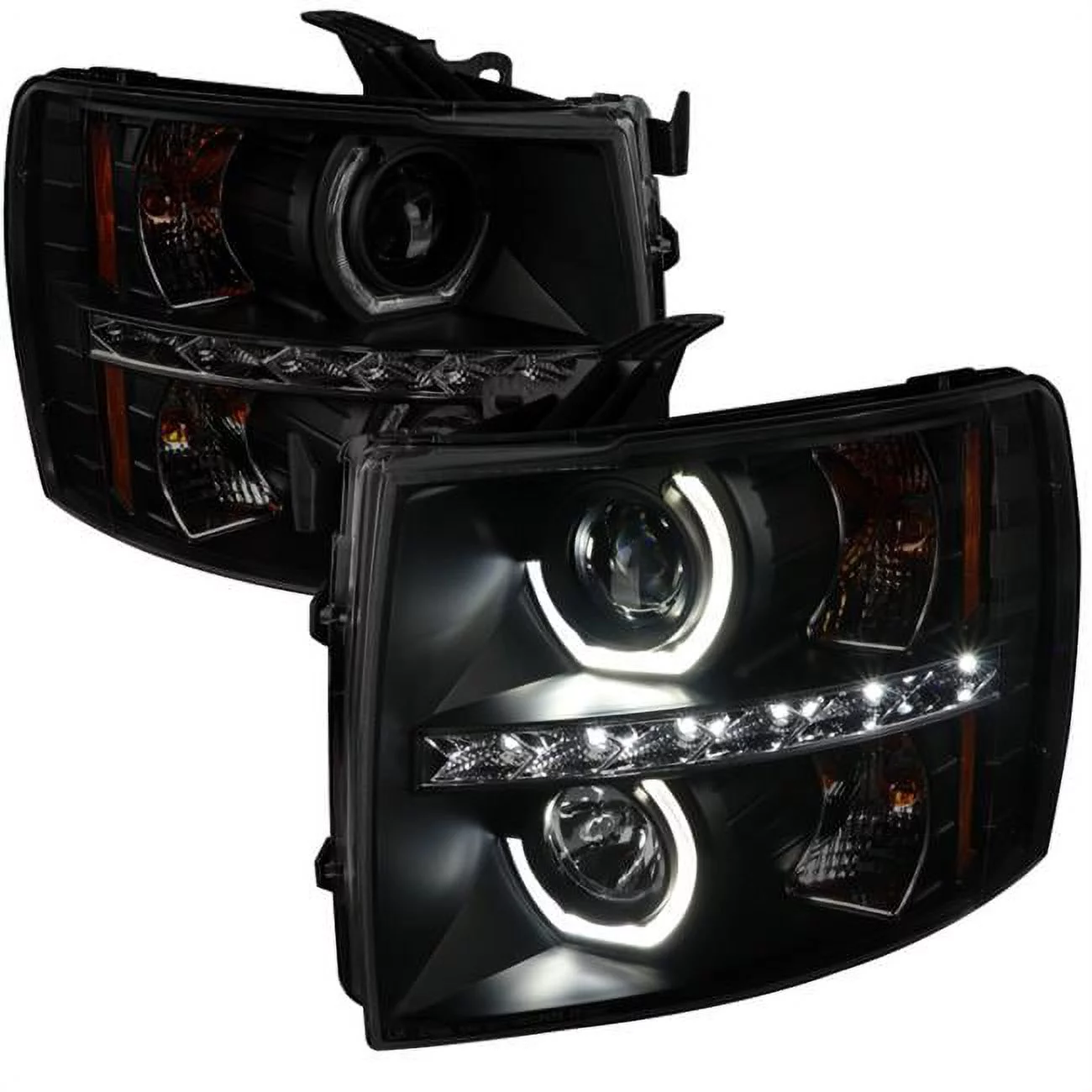 Smoke Lens Black Housing Headlights for 2007-2013 Chevy Silverado 1500