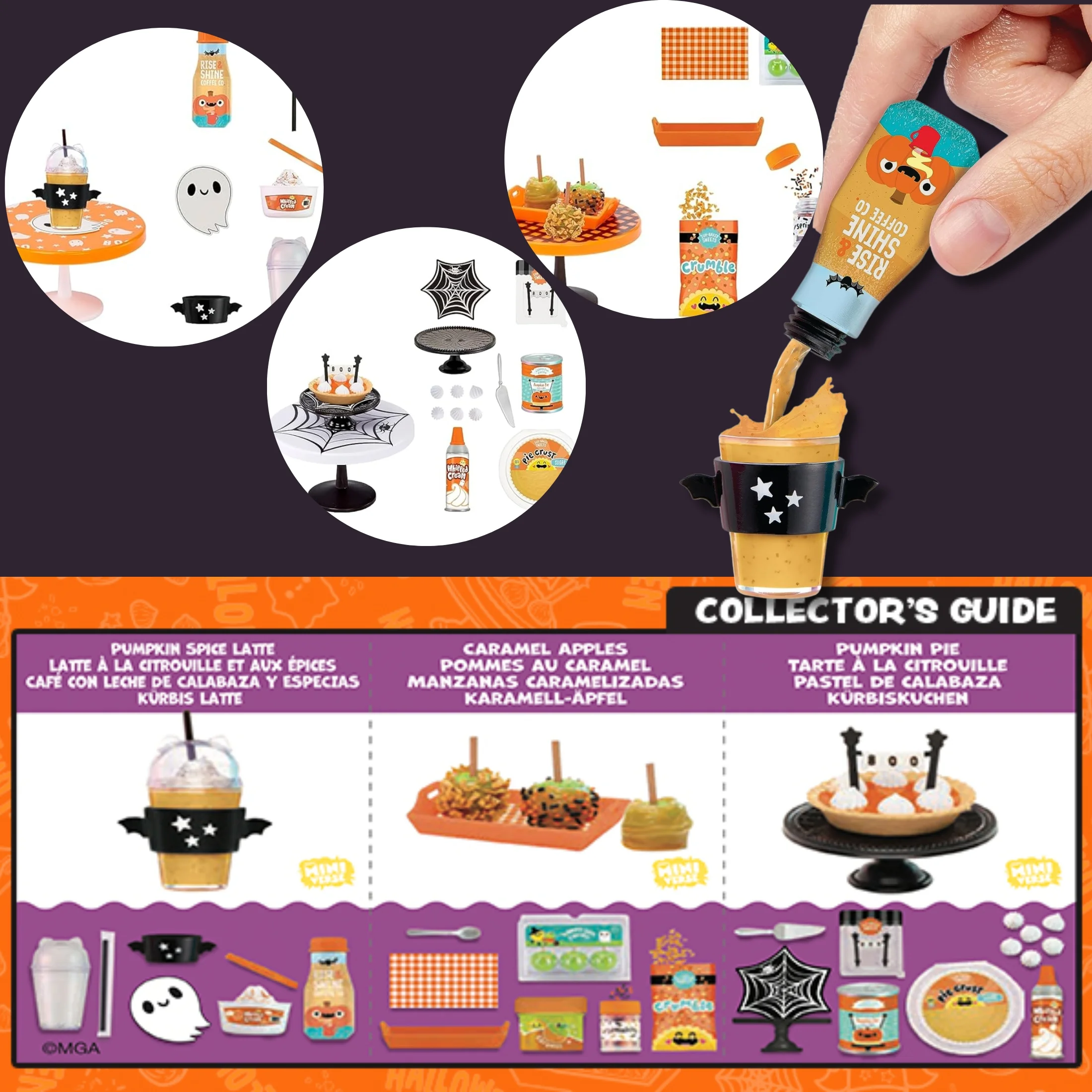 (1) MGA's Miniverse Halloween Series 1: DIY Resin Mini Food Collectibles - Blind Pack, Non-Edible, Kids Ages 8+ Halloween Trick-or-Treat Party Favors Gift Bag Stocking Stuffer & CUSTOM Storage Carrier
