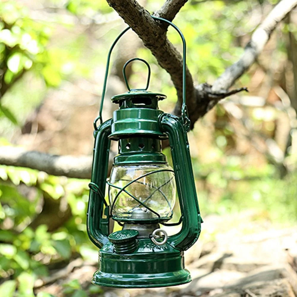 7.5 Inch Oil Lamps,Vintage Kerosene Oil Lantern,Hurricane Lamp, Decorative Kerosene Lamp,Hanging Lantern for Outdoor Indoor Emergency Camping SILVER 19CM