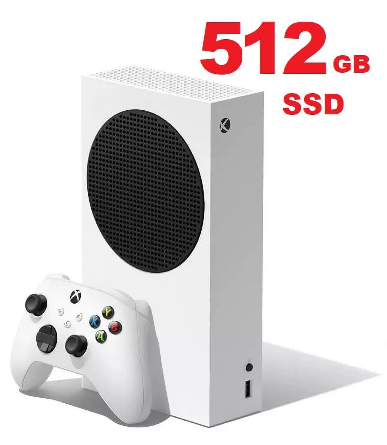 2022 Newest Xbox Series S Gaming Console System 512GB SSD White S Version W/Silicone Controller Cover Skin