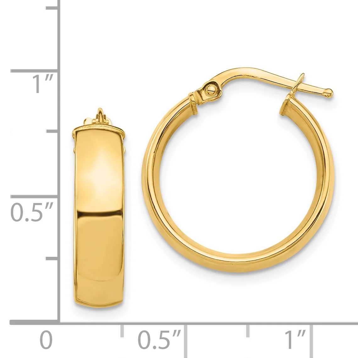 Primal Gold 14 Karat Yellow Gold 5mm Hoop Earrings