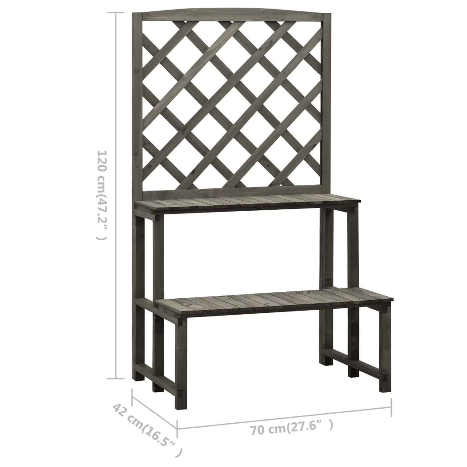 ametoys Plant Stand with Trellis Gray 27.6