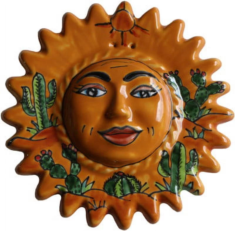 Small Desert Talavera Ceramic Sun Face