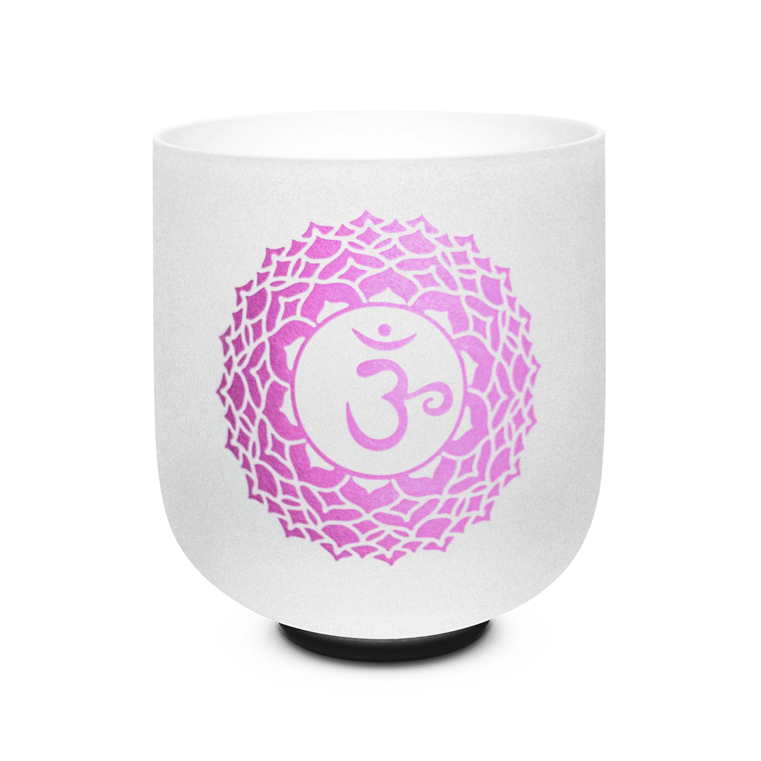 TOPFUND Chakra Design Set of 7 Crystal Singing Bowls 8-14 inch with Heavy Duty Carrying Case and Suede Stick