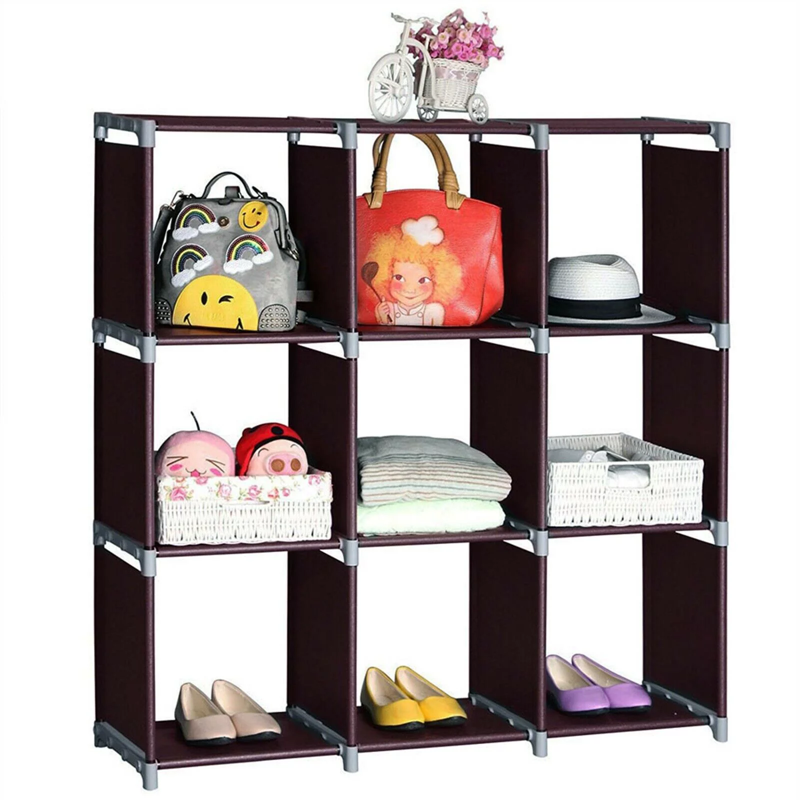 9 Cube Storage Shelves DIY Closet Organizers and Storage Cube Bookcase for Living Room, Bedroom