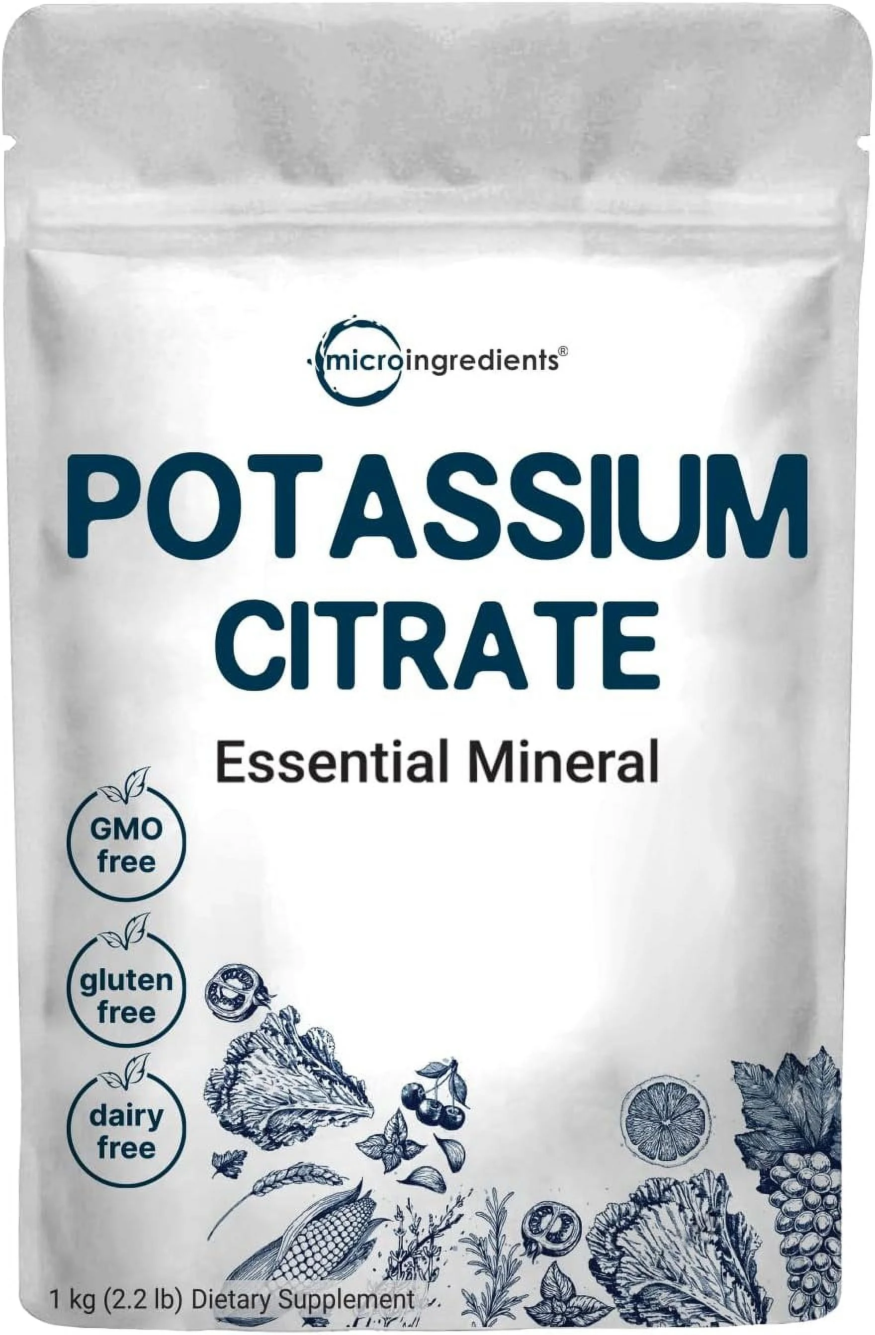 Origin Potassium Citrate Powder  1 KG (35 Ounce)  Essential Electrolyte Supplement  Supports Mineral Balance  Heart Health and Immune System  Vegan Friendly