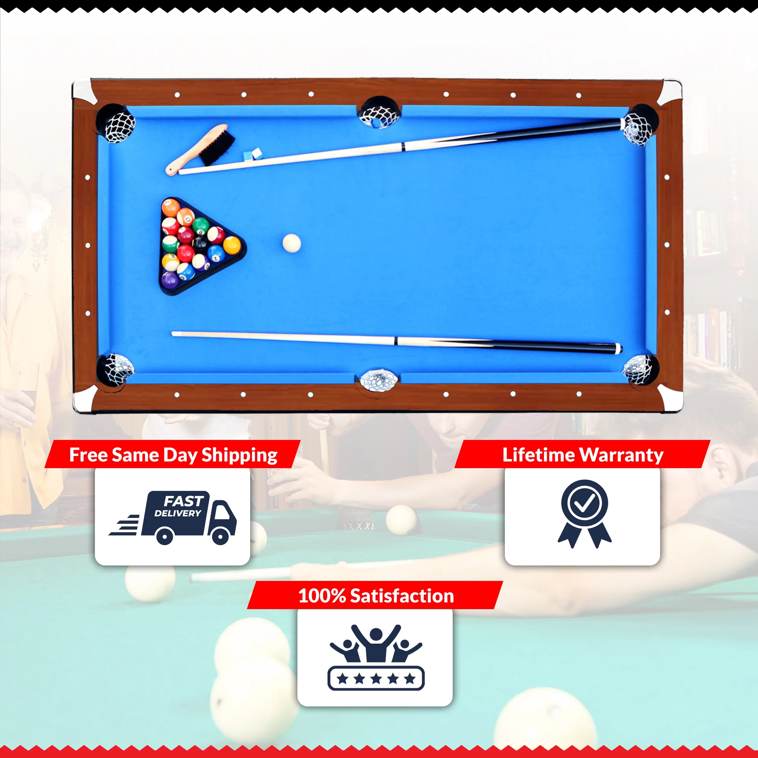 RACK Bolton 5.5-Foot Billiard/Pool Table (Brown)