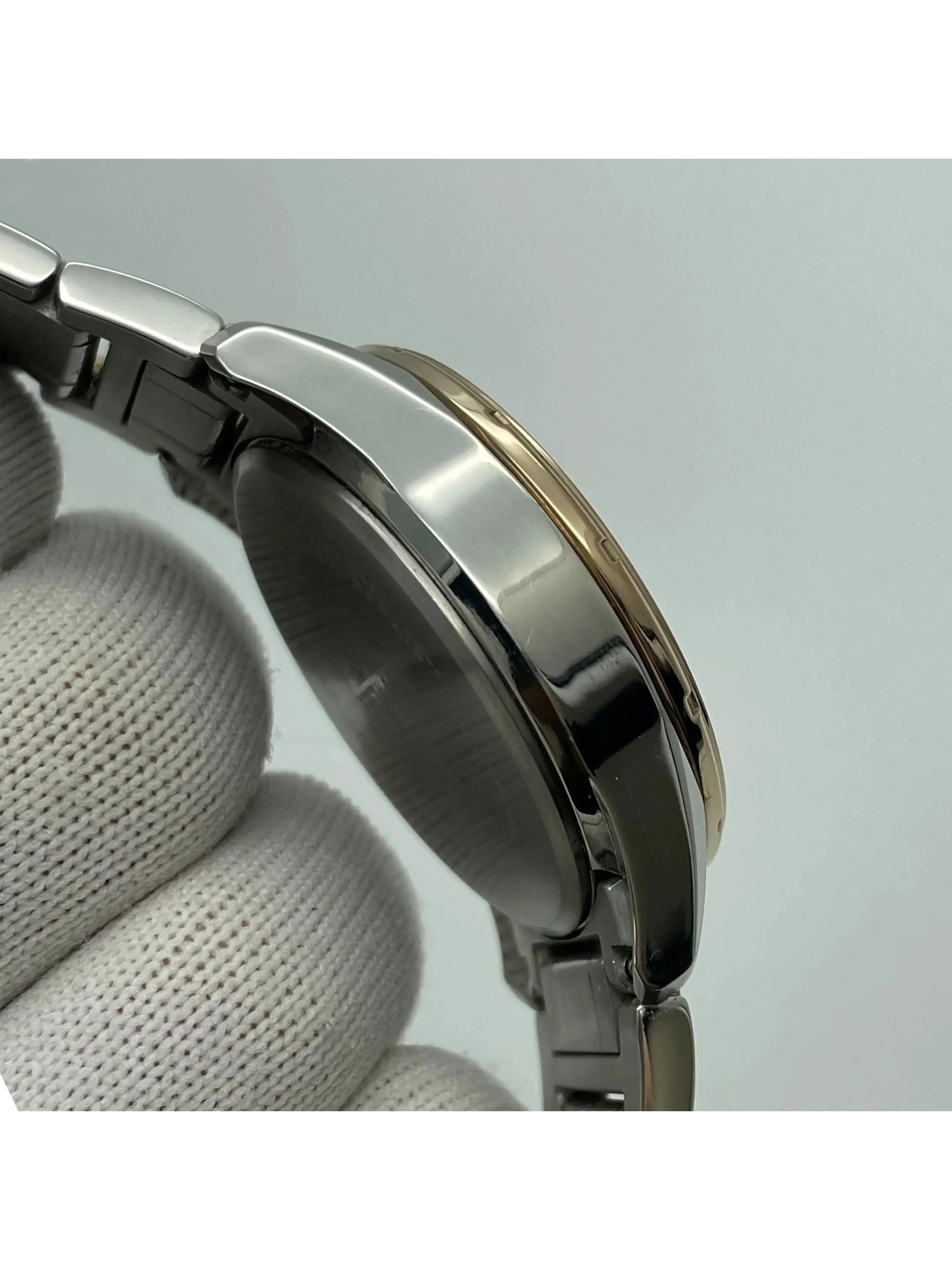 Citizen Eco-drive Two-Tone Stainless Steel Atomic Quartz Mens Watch AT4109-54E