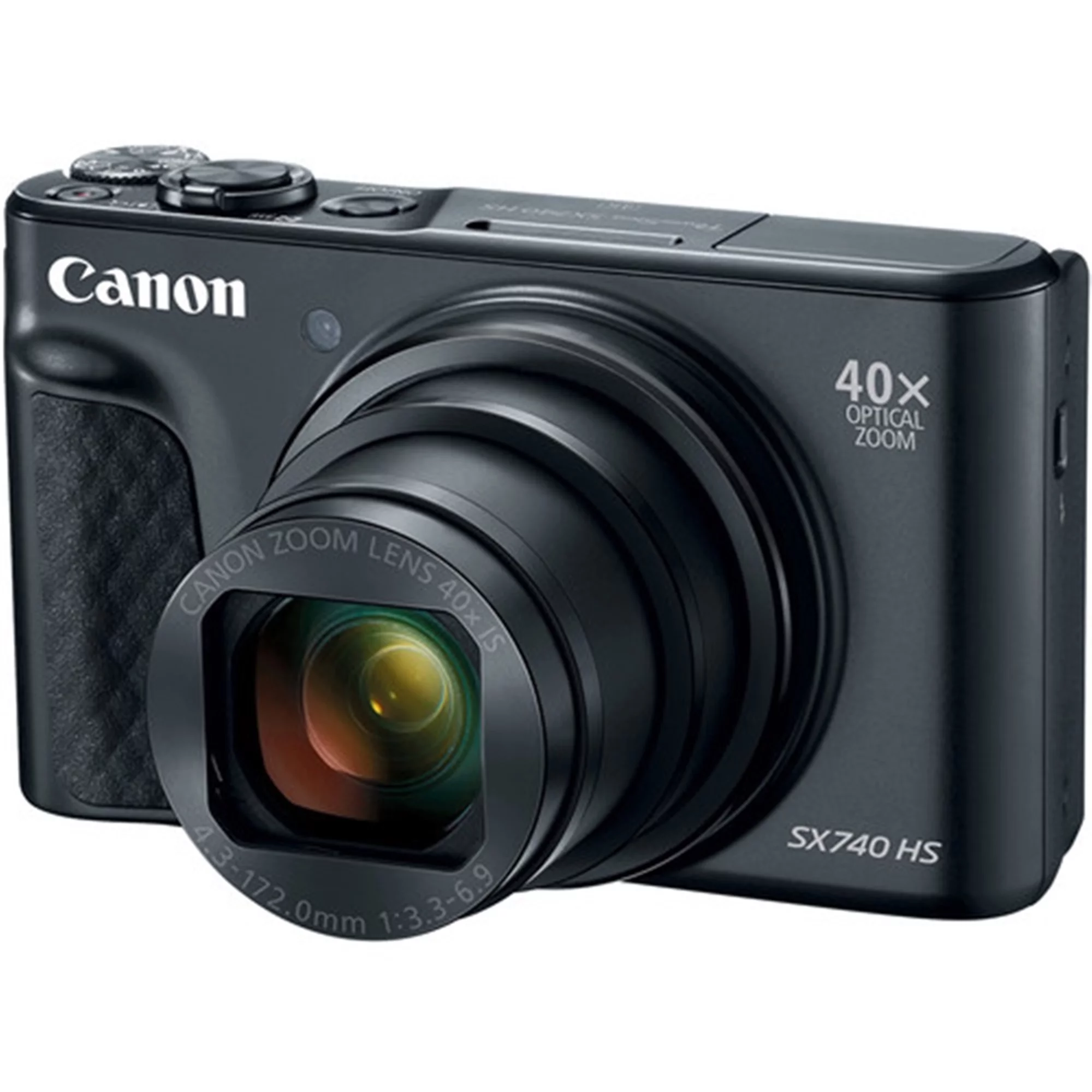 Canon PowerShot SX740 HS 20.3MP Digital Camera Black 40x Optical Zoom with 32GB Memory card