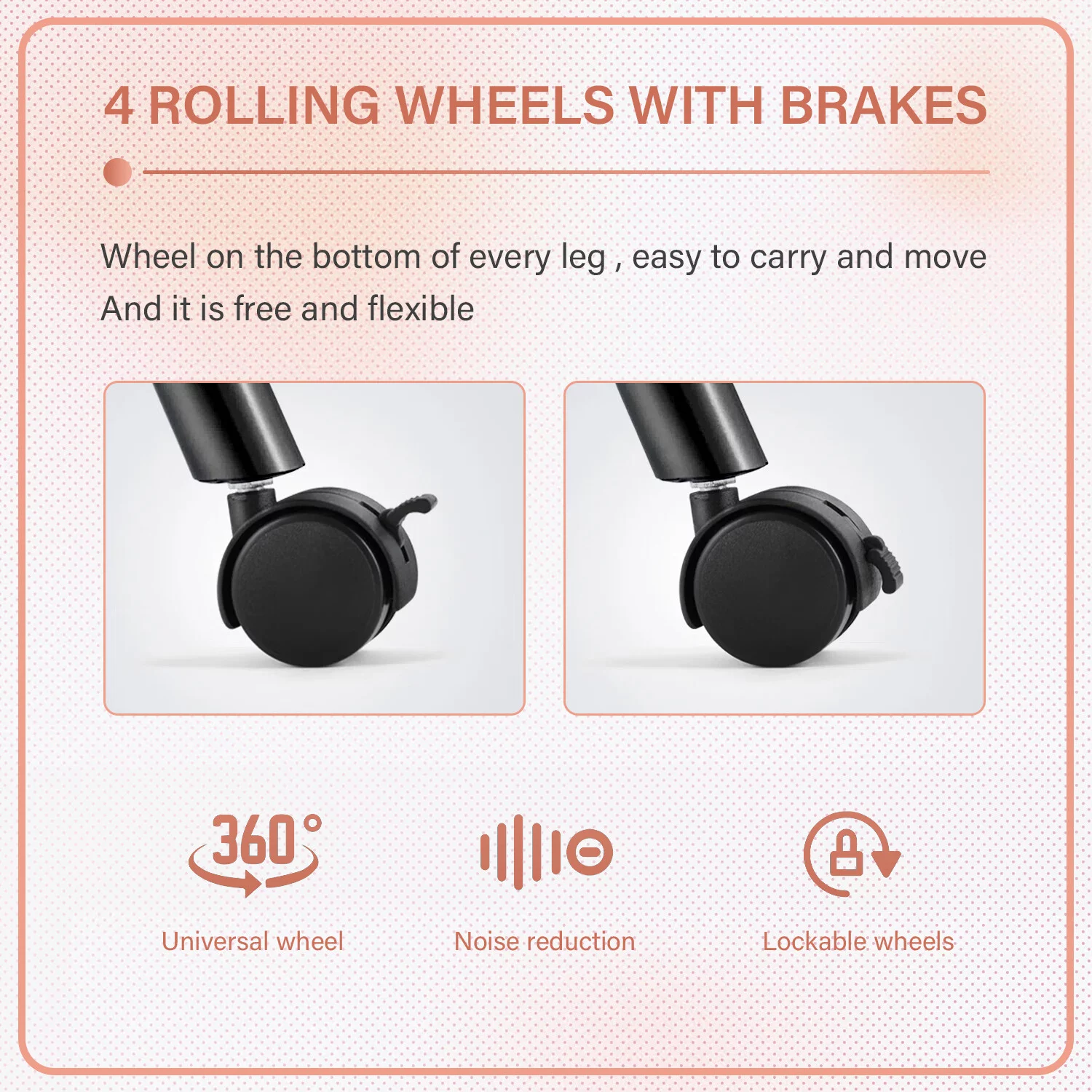 YRLLENSDAN Portable Manicure Table with Drawers, Folding Nail Desk Table for Nail Tech with Lockable Wheels Wrist Pad Manicure Table for Salon Home Spa Beauty