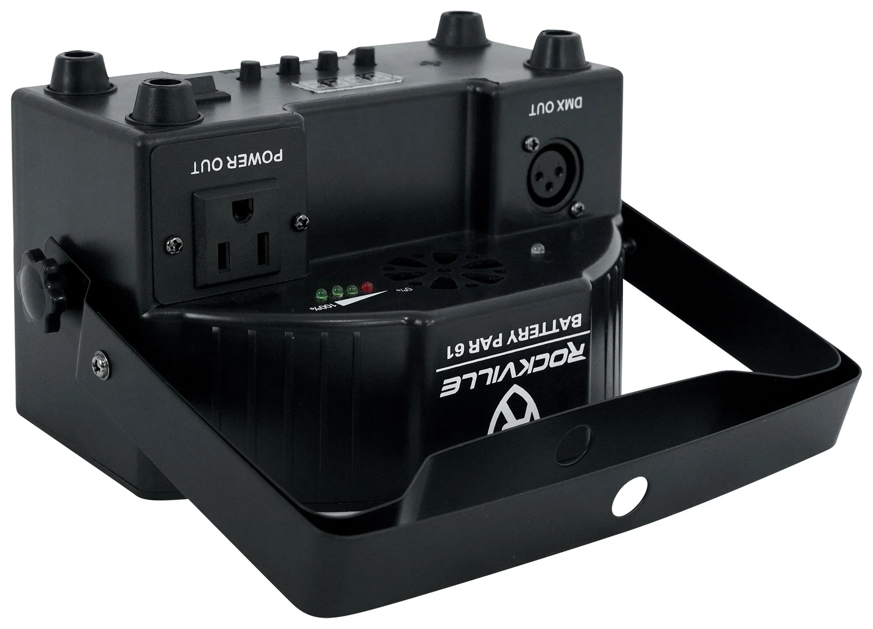 (12) Rockville BATTERY PAR 61 Rechargeable RGBWA+UV DMX DJ Wash Lights+Remotes