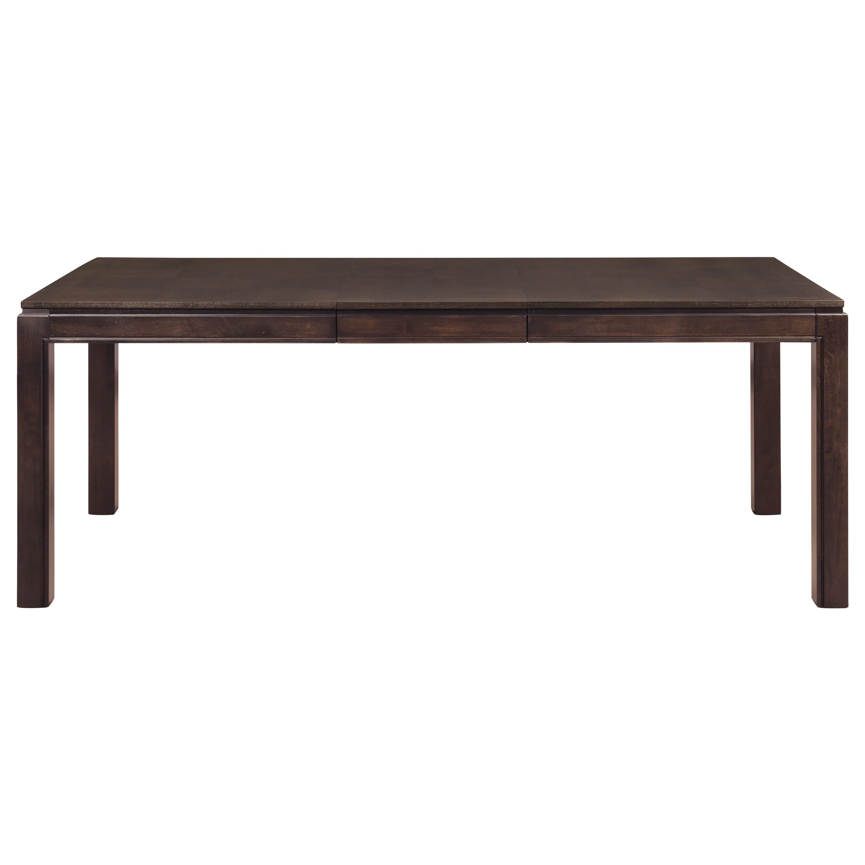DeeHome Contemporary Design Dark Brown Finish 1pc Dining Table with Separate Extension Leaf Wooden Dining Furniture