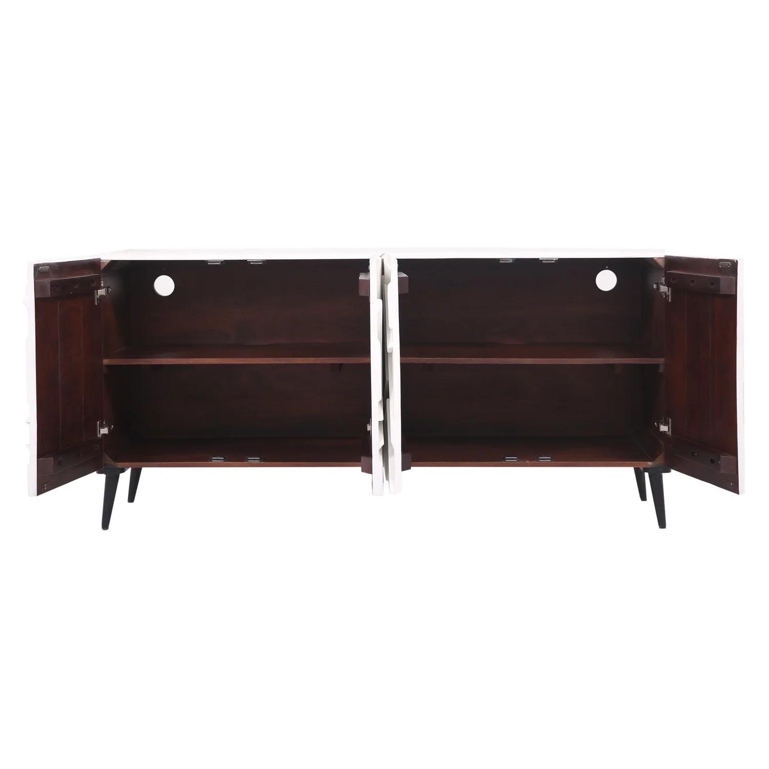 Coast to Coast Ganawick White Transitional Four Door Credenza