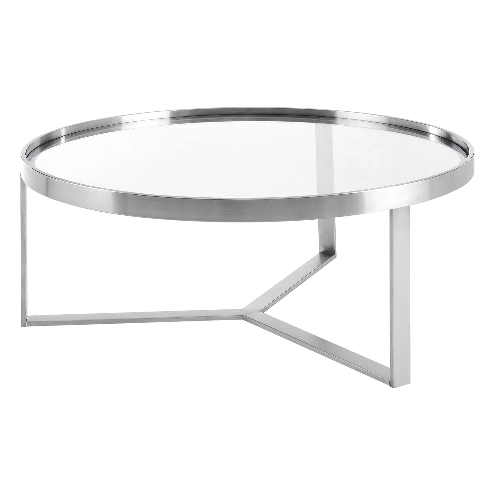 Modway Relay Coffee Table in Silver