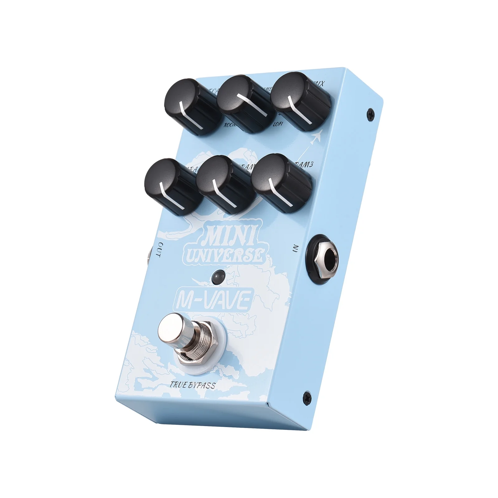 M-VAVE Digital Reverb Pedal for Guitar Bass - -UNIVERSE, 9-Mode Reverb Selection, Effect Maker ,Blue