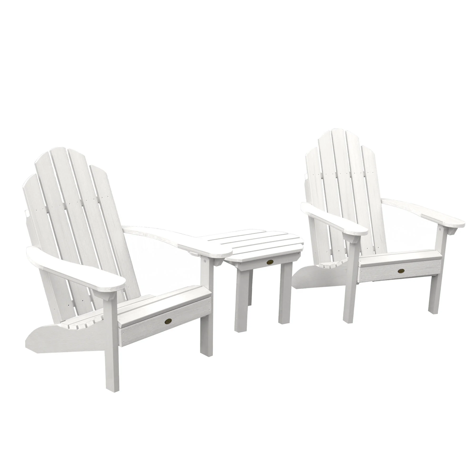 Highwood 3pc Classic Westport Adirondack Set with 1 Classic Westport Side Table