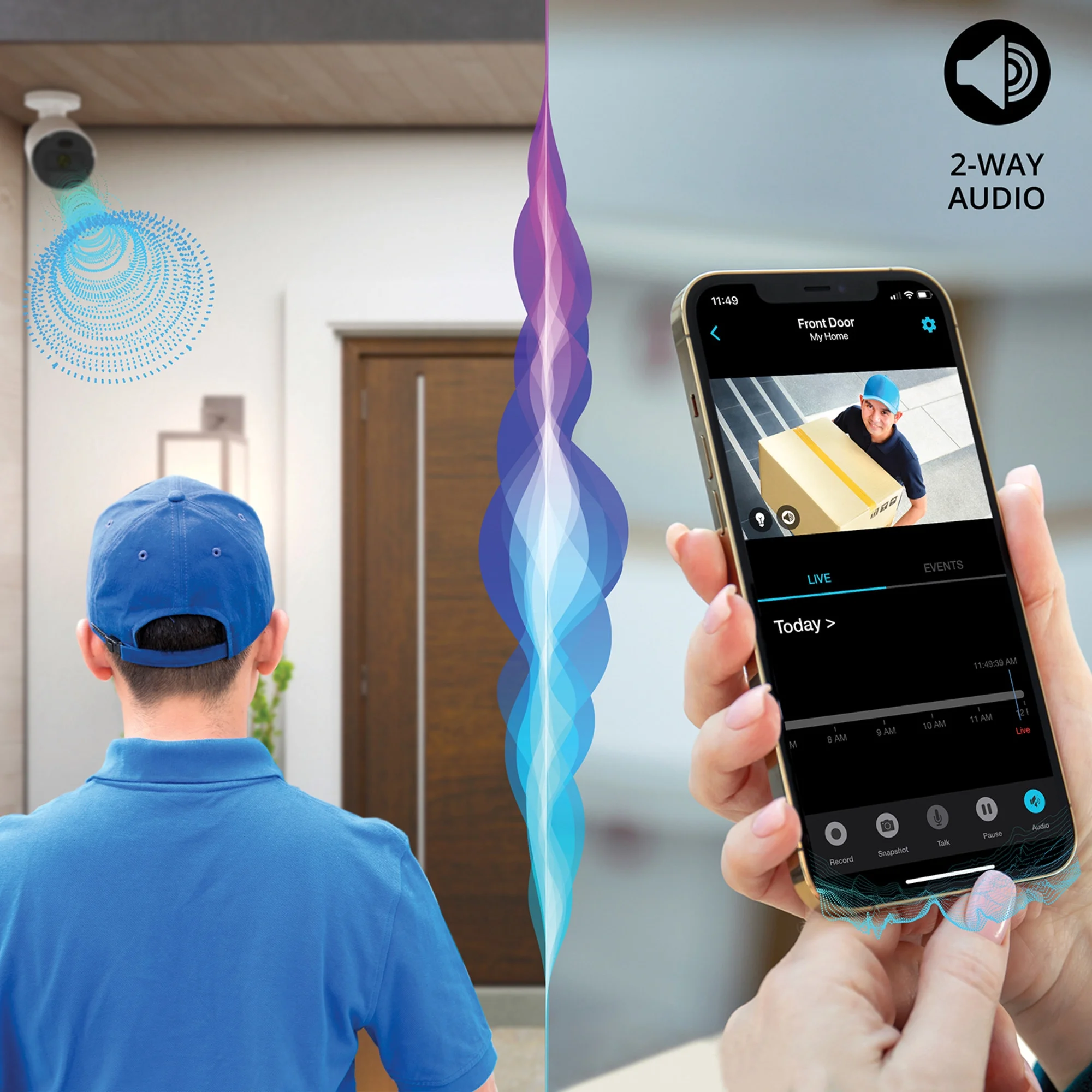 Night Owl 8-Channel 1080p Wi-Fi NVR With 1TB Hard Drive And 8 Wi-Fi IP 1080p Spotlight Cameras, Black/White