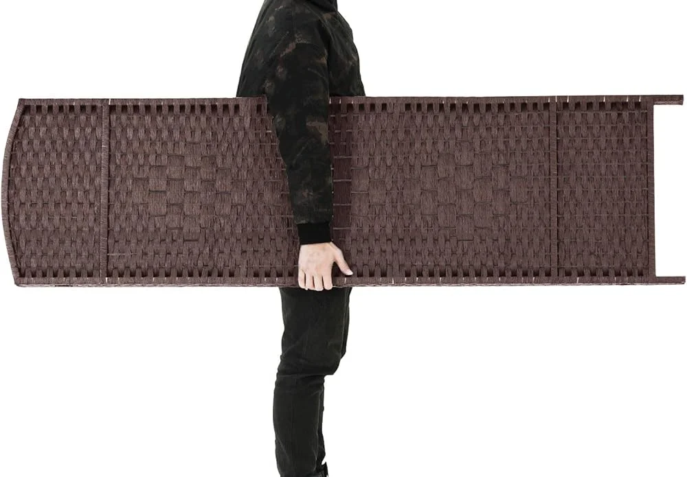 YPDRYGV Room dividers 6 ft. Tall-20 Wide Freestanding Privacy Screen with  Woven Fiber  Foldable Panel Partition Wall Divider  Double-Hinged Room Dividers(Brown  6 Panel)