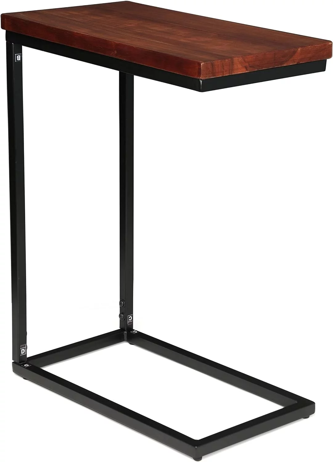 Espresso Wood TV Tray C Shaped Side Table - 26
