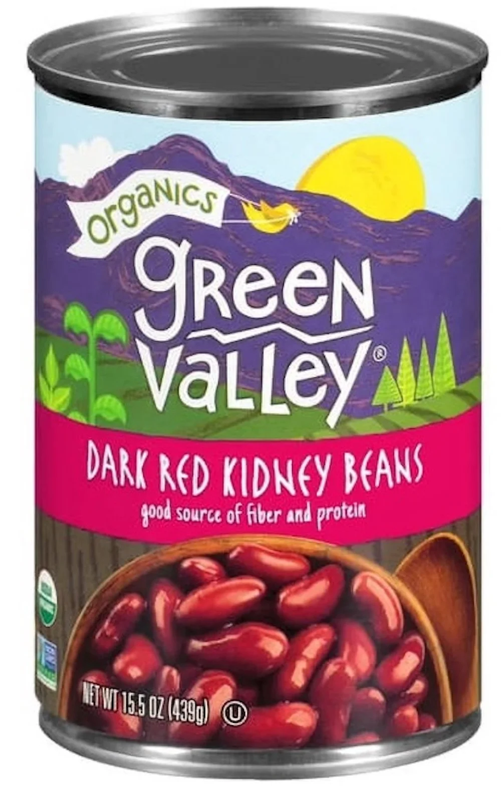 Green Valley Organics Dark Red Kidney Beans 15.5 oz (Pack of 6)
