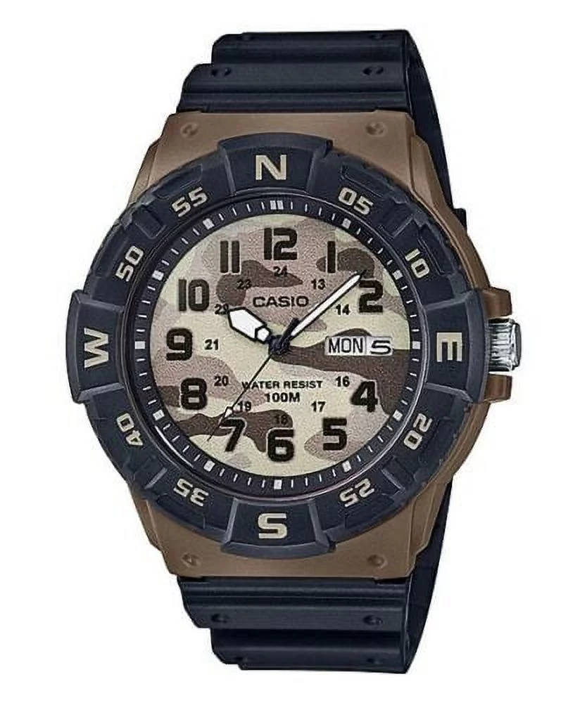 Casio Men's Dive-Style Watch, Black/Brown