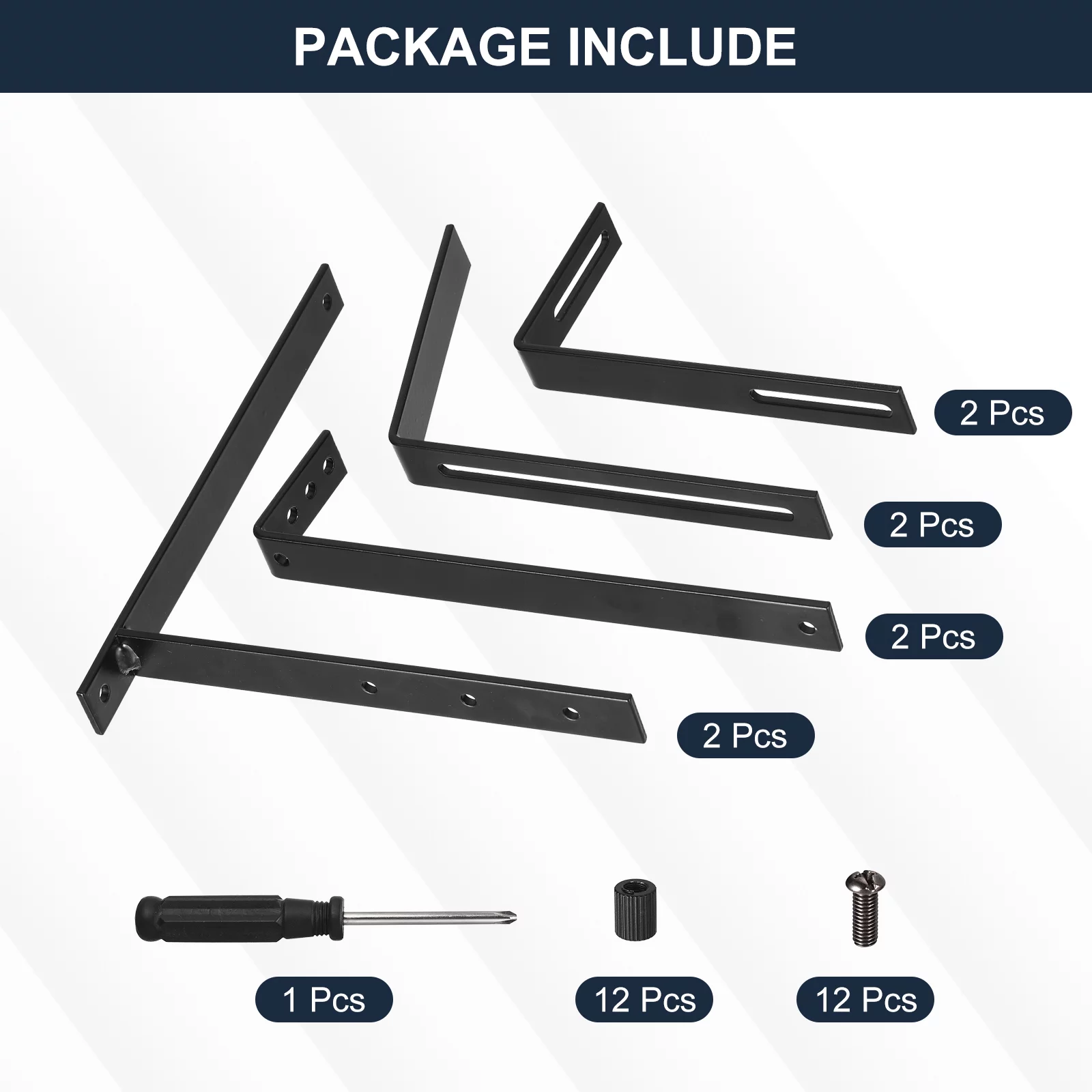 Uxcell Black Planter Box Brackets, Adjustable Window Planter Box Brackets, Universal Window Box Brackets (2 PCS)