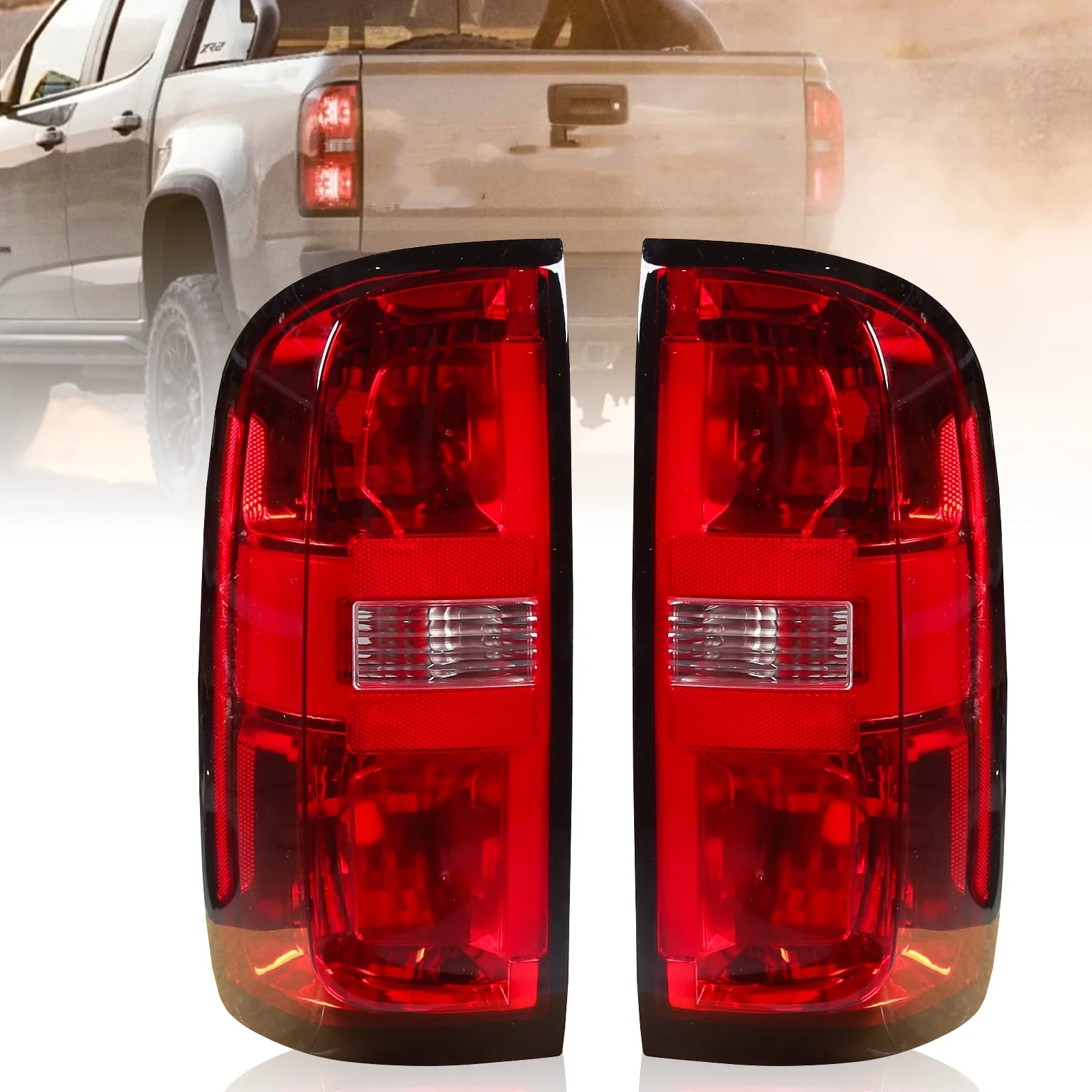 BoardRoad Fit for 2015-2022 Chevy Colorado Factory Tail Light Brake Lamp Left + Right Side