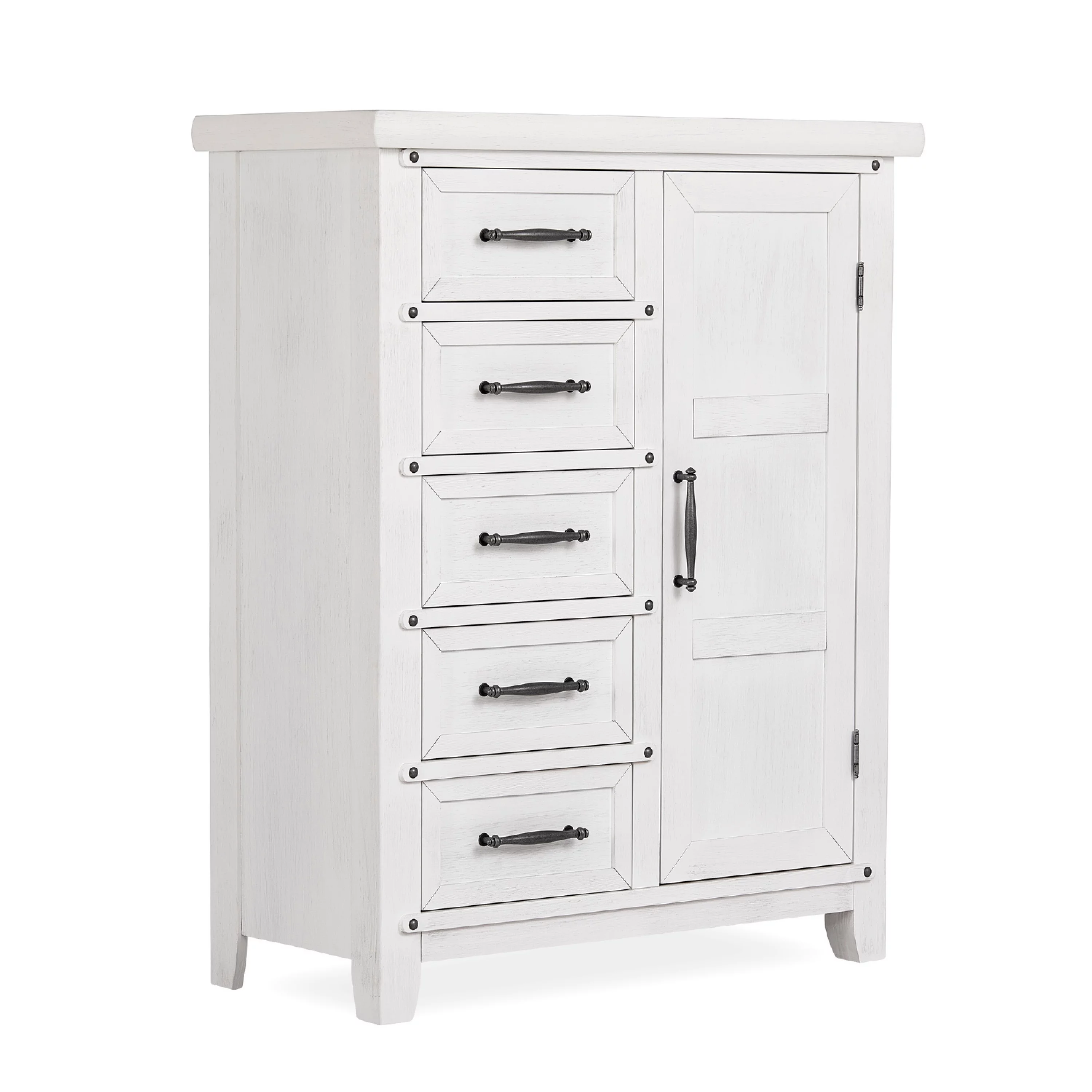 Evolur Andorra Chifferobe, Designed for Storage, Solid and Sturdy Build, Weathered White