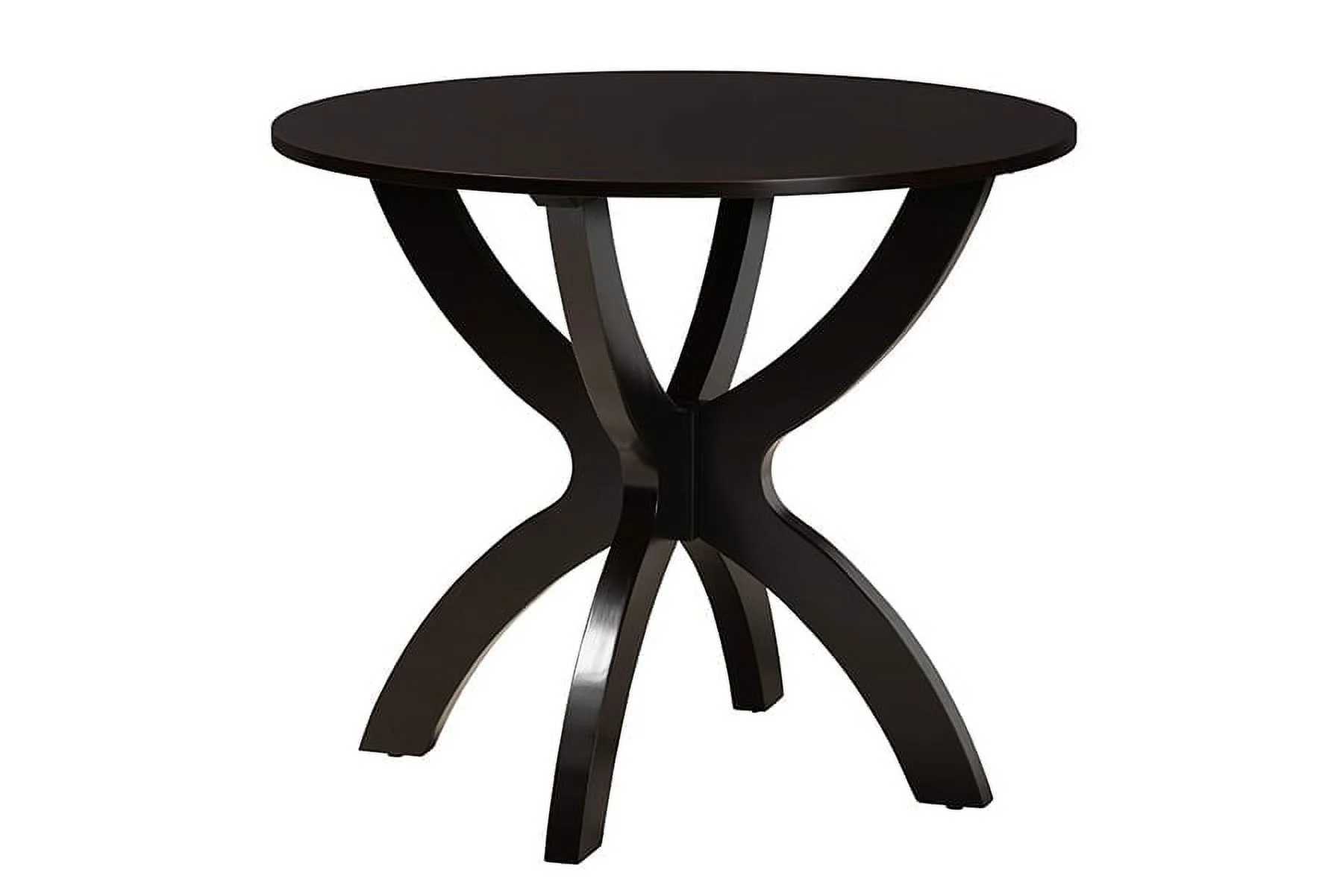 Baxton Studio Rika Modern Sand Fabric and Dark Brown Finished Wood 5-Piece Dining Set