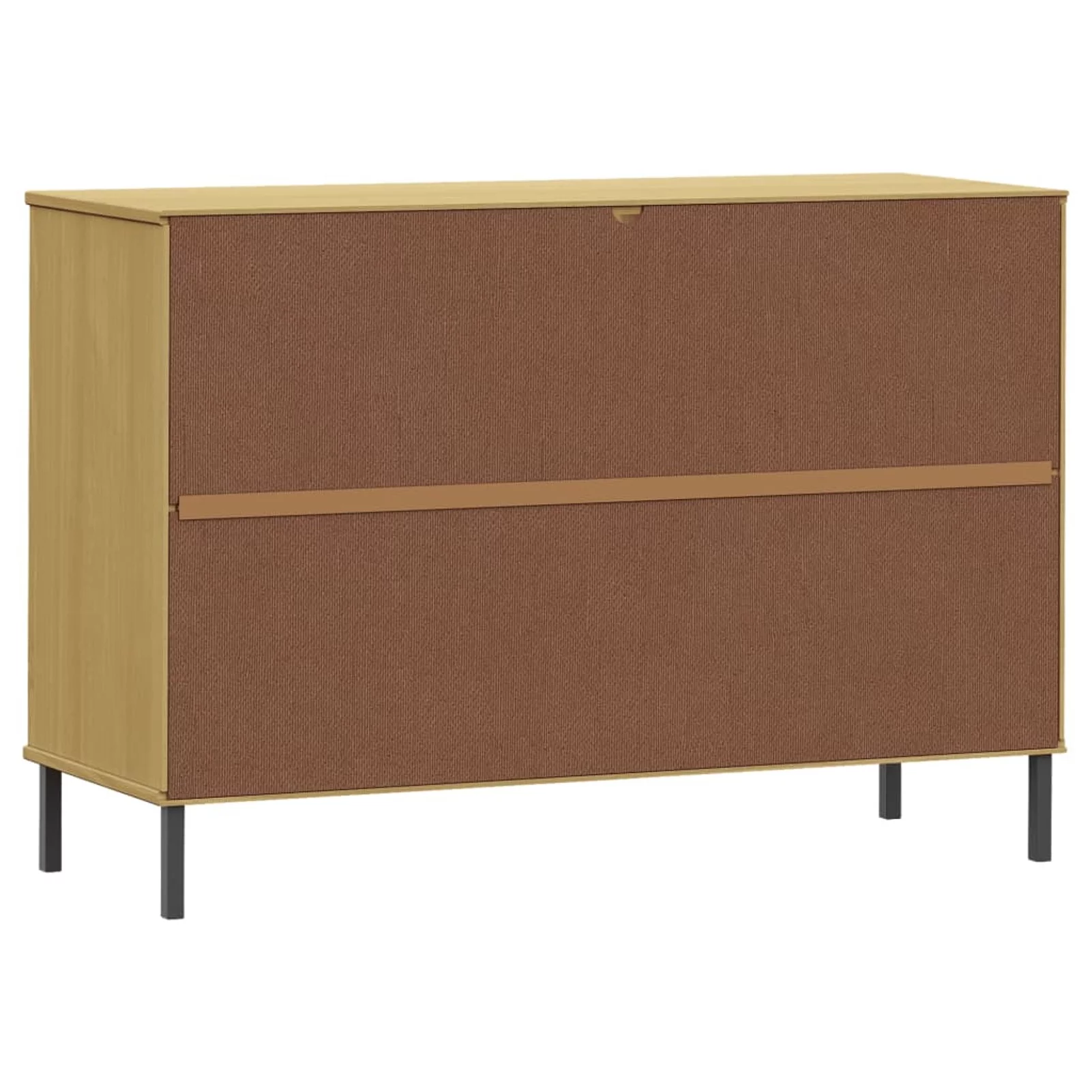 Andoer Sideboard with Metal Legs Brown 44.5