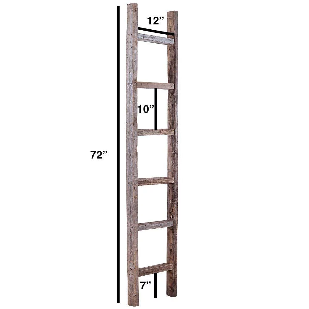 BarnwoodUSA Rustic 6 ft Blanket Ladder