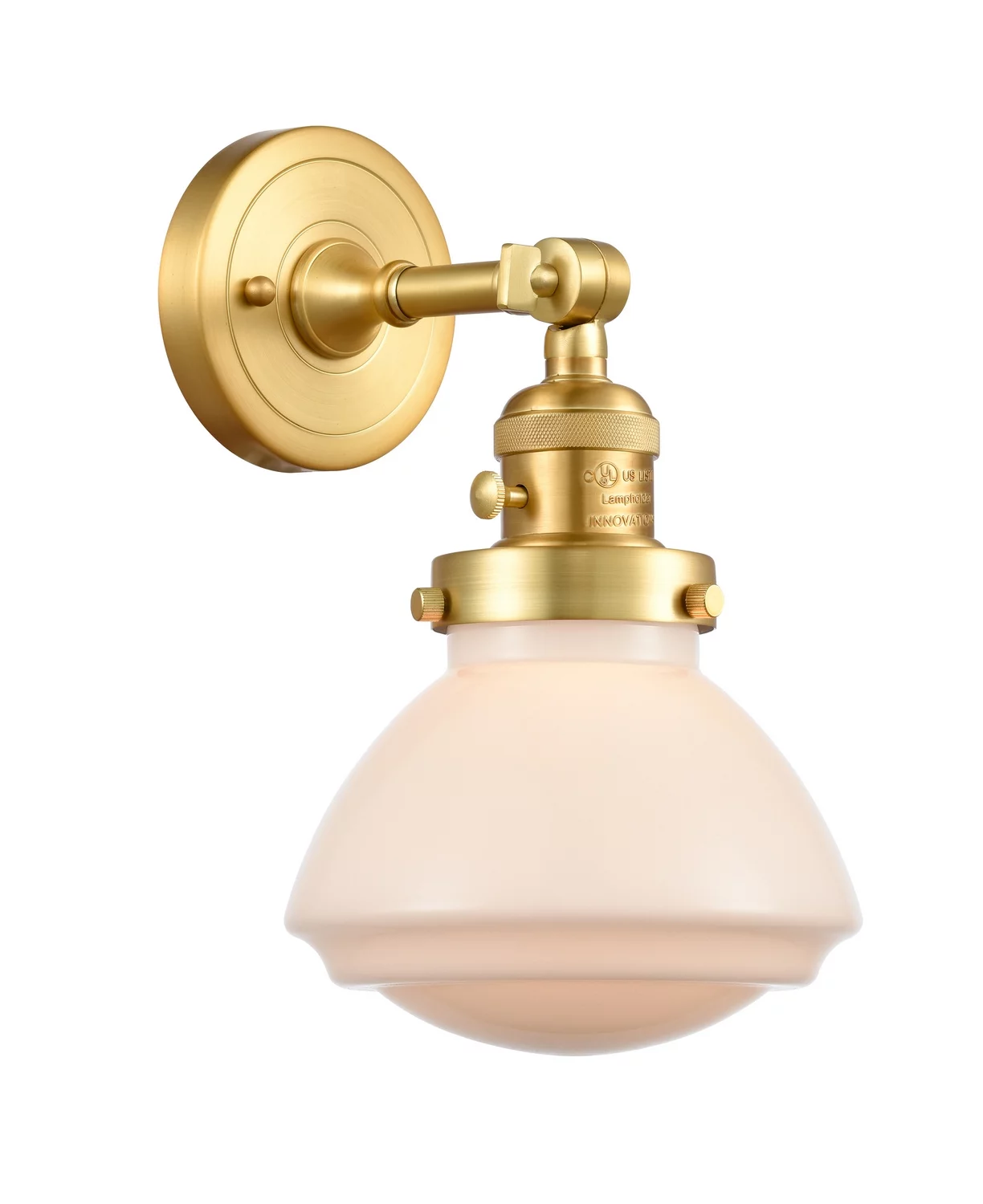 Innovations 203SW-SG-G321 Olean 1 Light Sconce part of the Franklin Restoration Collection, Satin Gold