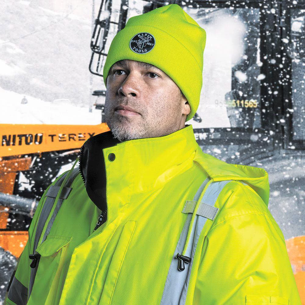 Klein Tools Heavy Knit Hat High Visibility Yellow